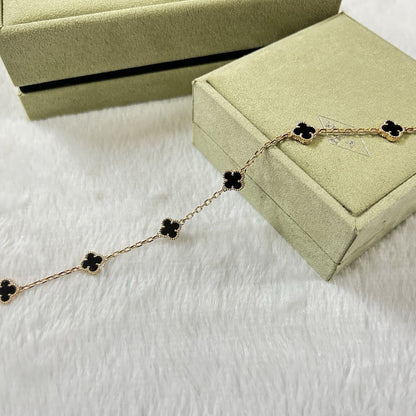 [Lumina]CLOVER 6 MOTIF  ONYXS BRACELET-w