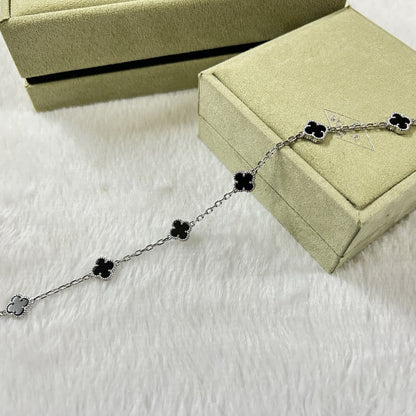 [Lumina]CLOVER 6 MOTIF  ONYXS BRACELET-w