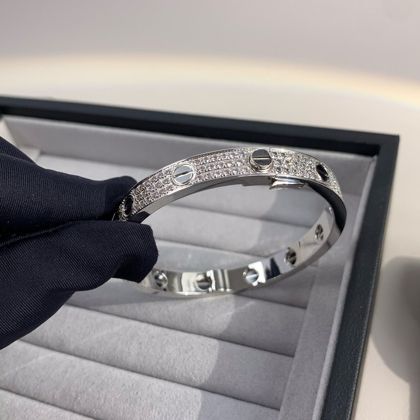 [Lumina]LOVE BRACELET 6.1MM DIAMOND-PAVED CERAMIC