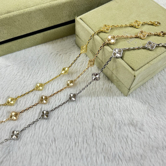 [Lumina]CLOVER 6 MOTIF DIAMOND BRACELET