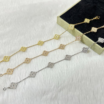 [Lumina]CLOVER 6 MOTIF DIAMOND BRACELET
