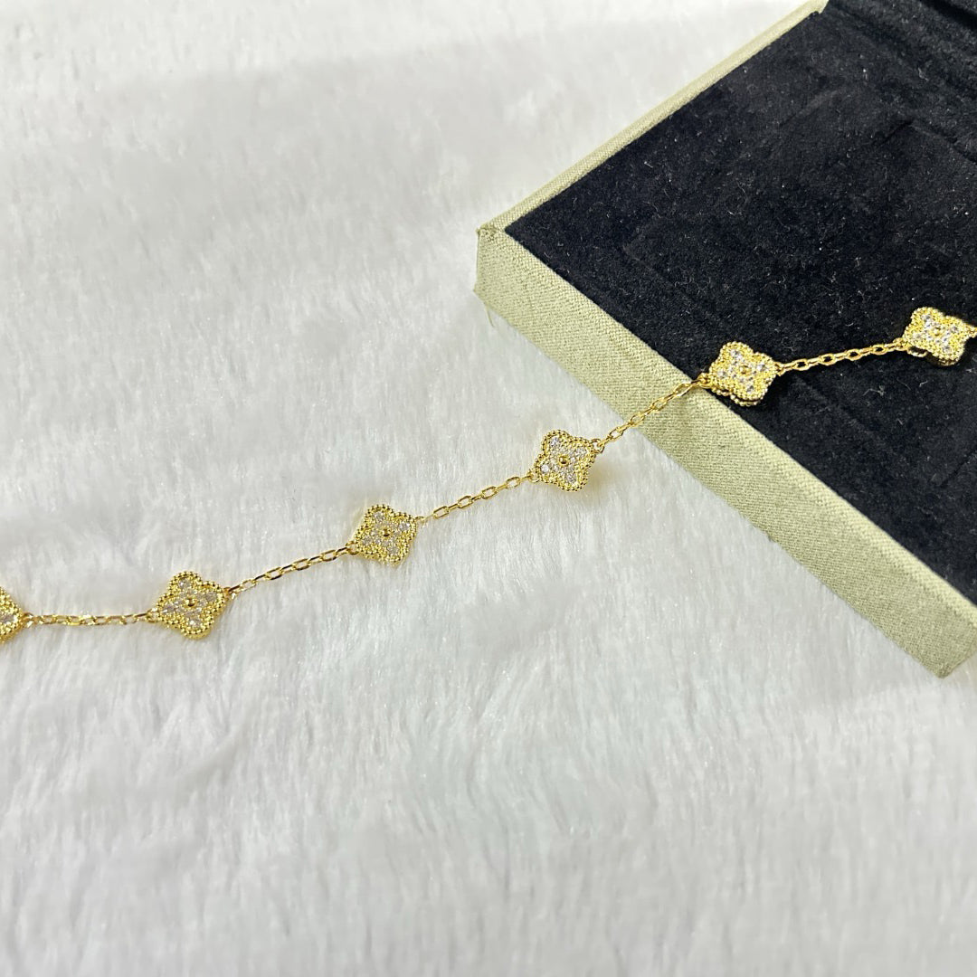 [Lumina]CLOVER 6 MOTIF DIAMOND BRACELET