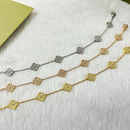 [Lumina]CLOVER 6 MOTIF DIAMOND BRACELET