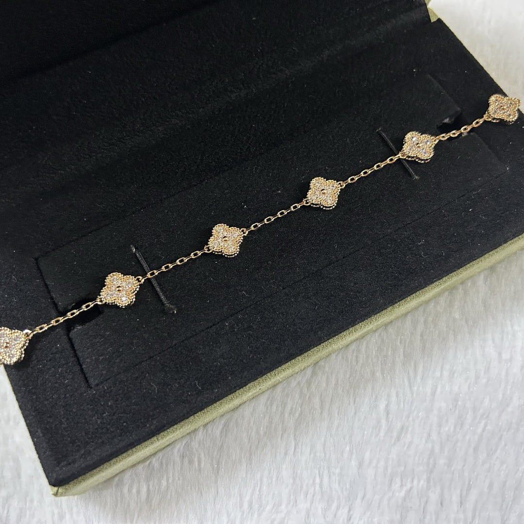 [Lumina]CLOVER 6 MOTIF DIAMOND BRACELET