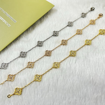 [Lumina]CLOVER 6 MOTIF DIAMOND BRACELET