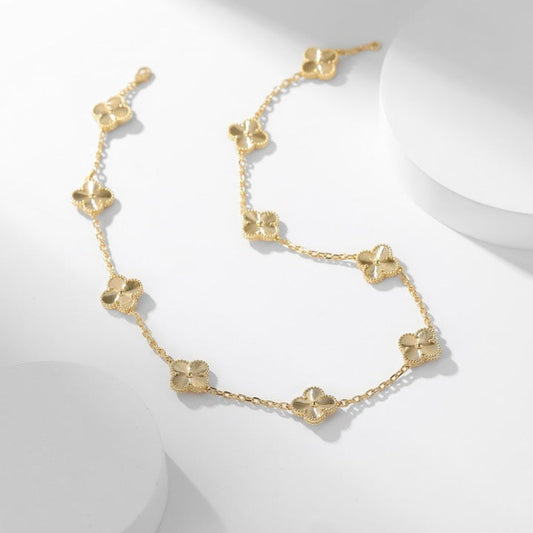[Lumina]CLOVER 10 MOTIFS LASER NECKLACE