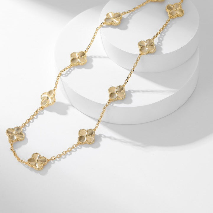 [Lumina]CLOVER 10 MOTIFS LASER NECKLACE