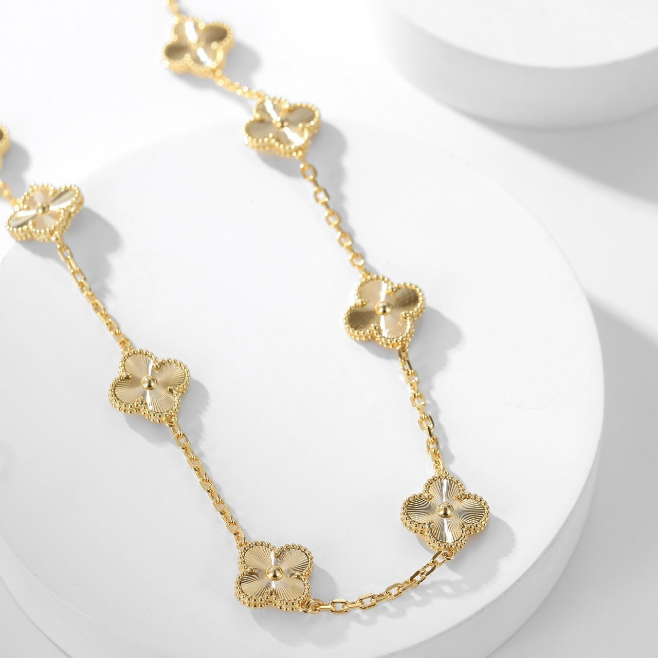 [Lumina]CLOVER 10 MOTIFS LASER NECKLACE