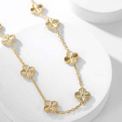 [Lumina]CLOVER 10 MOTIFS LASER NECKLACE