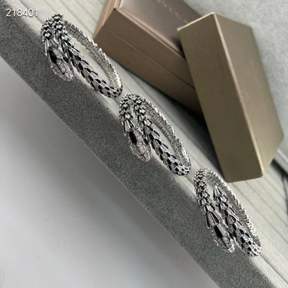 [Lumina]NEW OBSIDIAN & DIAMOND SERPENT BRACELET