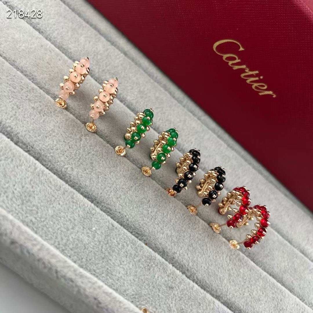 [Lumina]NEW COLORED GEMSTONE COLLECTION SMALL HOOP EARRINGS