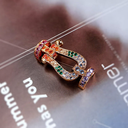 [Lumina]FORCE LARGE HORSESHOE  COLORED DIAMOND BRACELET Lumina GOLD
