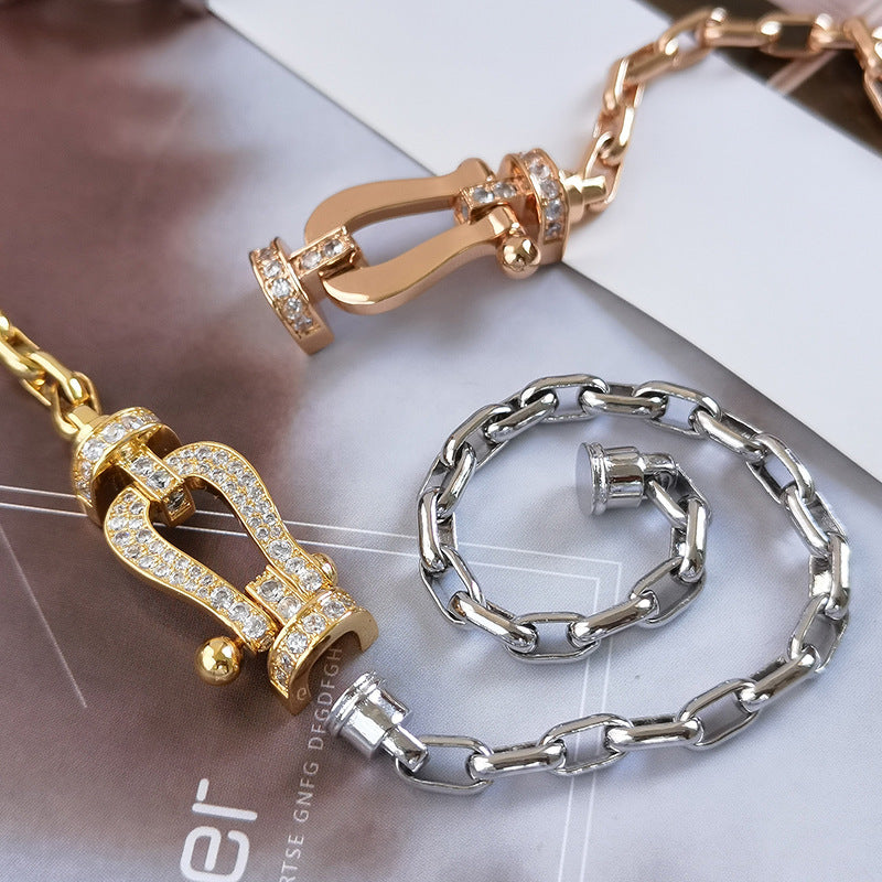 [Lumina]FORCE LARGE HORSESHOE CLASP  METAL BRACELET