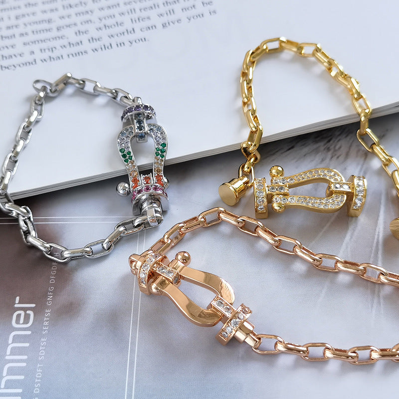 [Lumina]FORCE LARGE HORSESHOE CLASP  METAL BRACELET