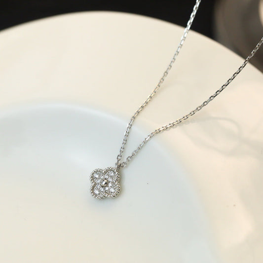 [Lumina]CLOVER MINI 9.5MM PENDANT DIAMOND NECKLACE