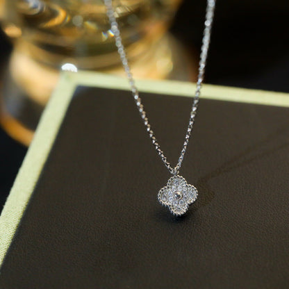 [Lumina]CLOVER MINI 9.5MM PENDANT DIAMOND NECKLACE