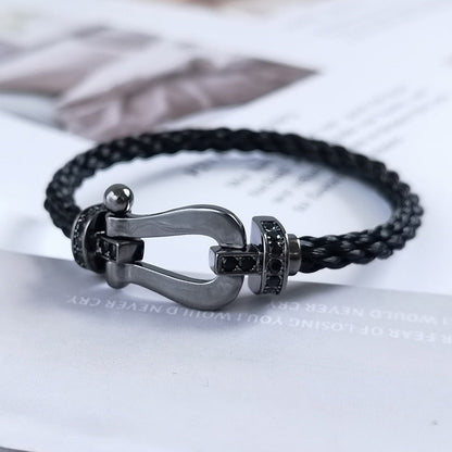 [Lumina]FORCE LARGE SERIES HORSESHOE BLACK SAMURAI BRACELET