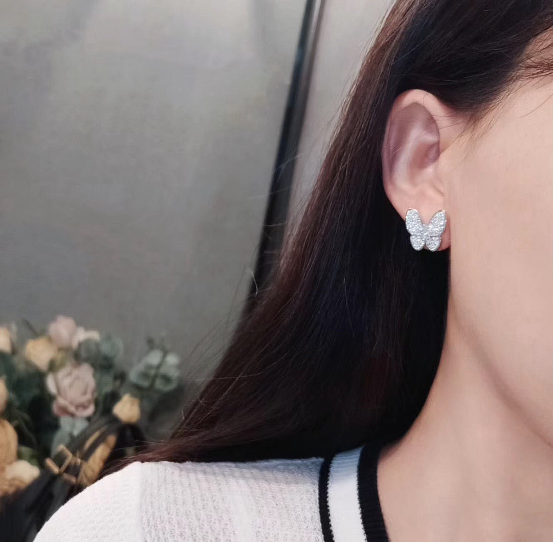 [Lumina]BUTTERFLY ALL DIAMOND EARRINGS