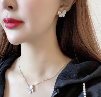 [Lumina]BUTTERFLY ALL DIAMOND EARRINGS