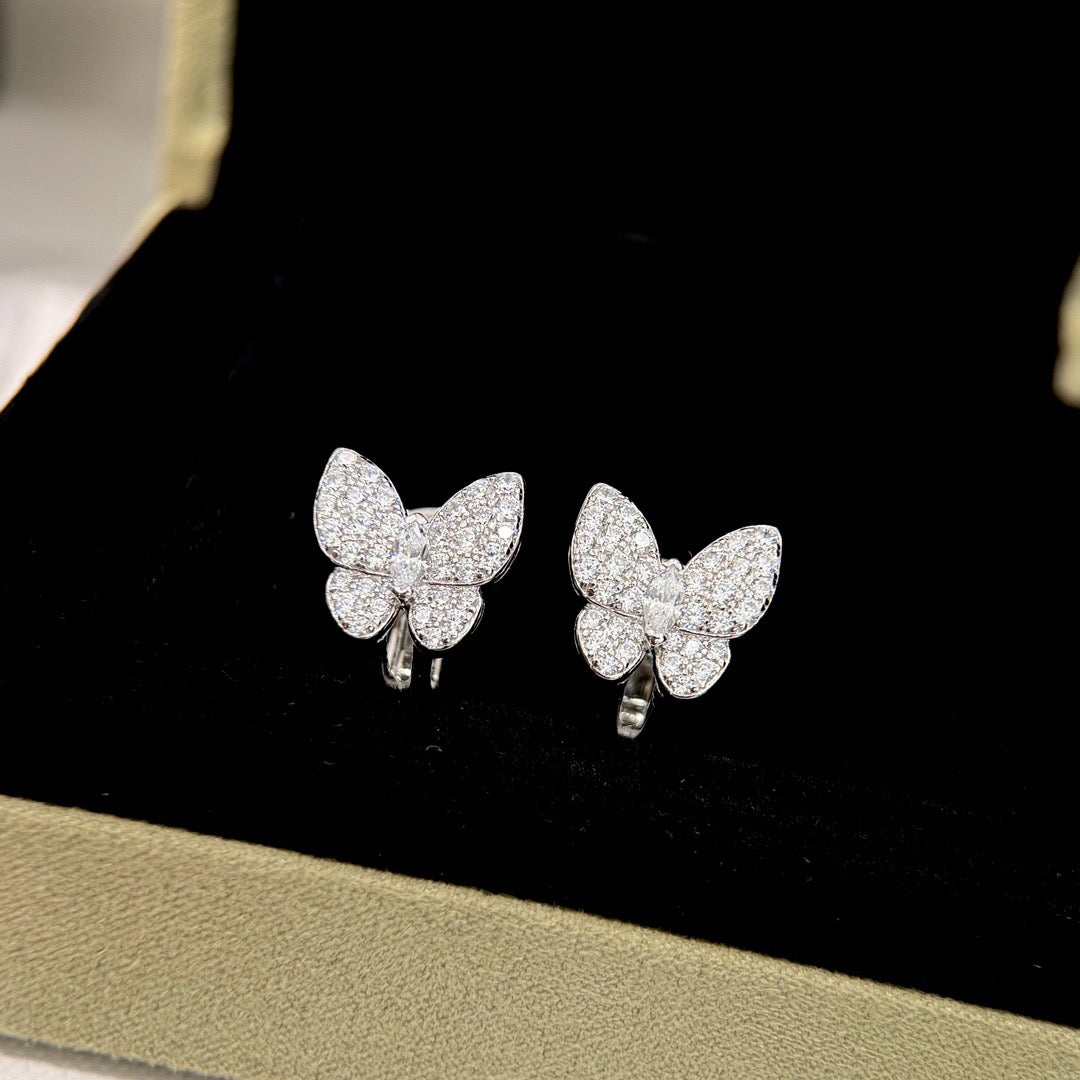 [Lumina]BUTTERFLY ALL DIAMOND EARRINGS