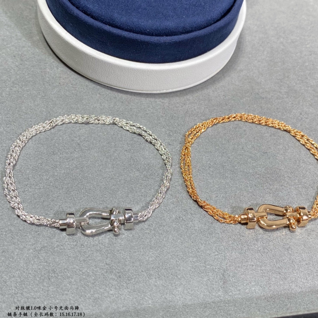 [Lumina]FORCE SMALL HORSESHOE  DIAMOND CHAIN ROPE BRACELET