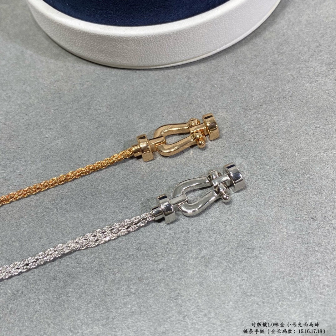 [Lumina]FORCE SMALL HORSESHOE  DIAMOND CHAIN ROPE BRACELET