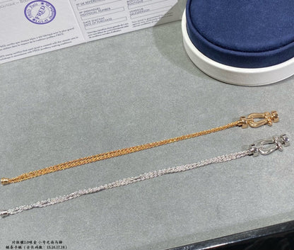 [Lumina]FORCE SMALL HORSESHOE  DIAMOND CHAIN ROPE BRACELET