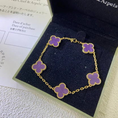 [Lumina] CLOVER 5 MOTIF VIOLET BRACELET COLLECTION
