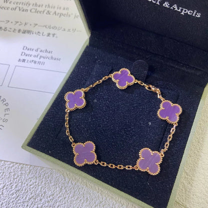 [Lumina] CLOVER 5 MOTIF VIOLET BRACELET COLLECTION