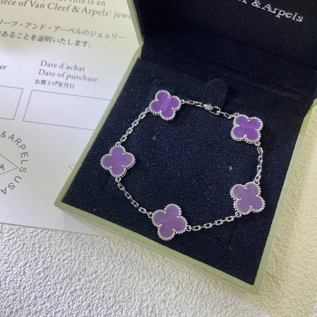 [Lumina] CLOVER 5 MOTIF VIOLET BRACELET COLLECTION