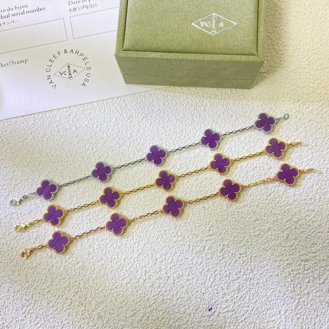 [Lumina] CLOVER 5 MOTIF VIOLET BRACELET COLLECTION