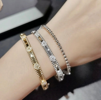 [Lumina]CLOVER BRACELET 4MM DIAMONDS