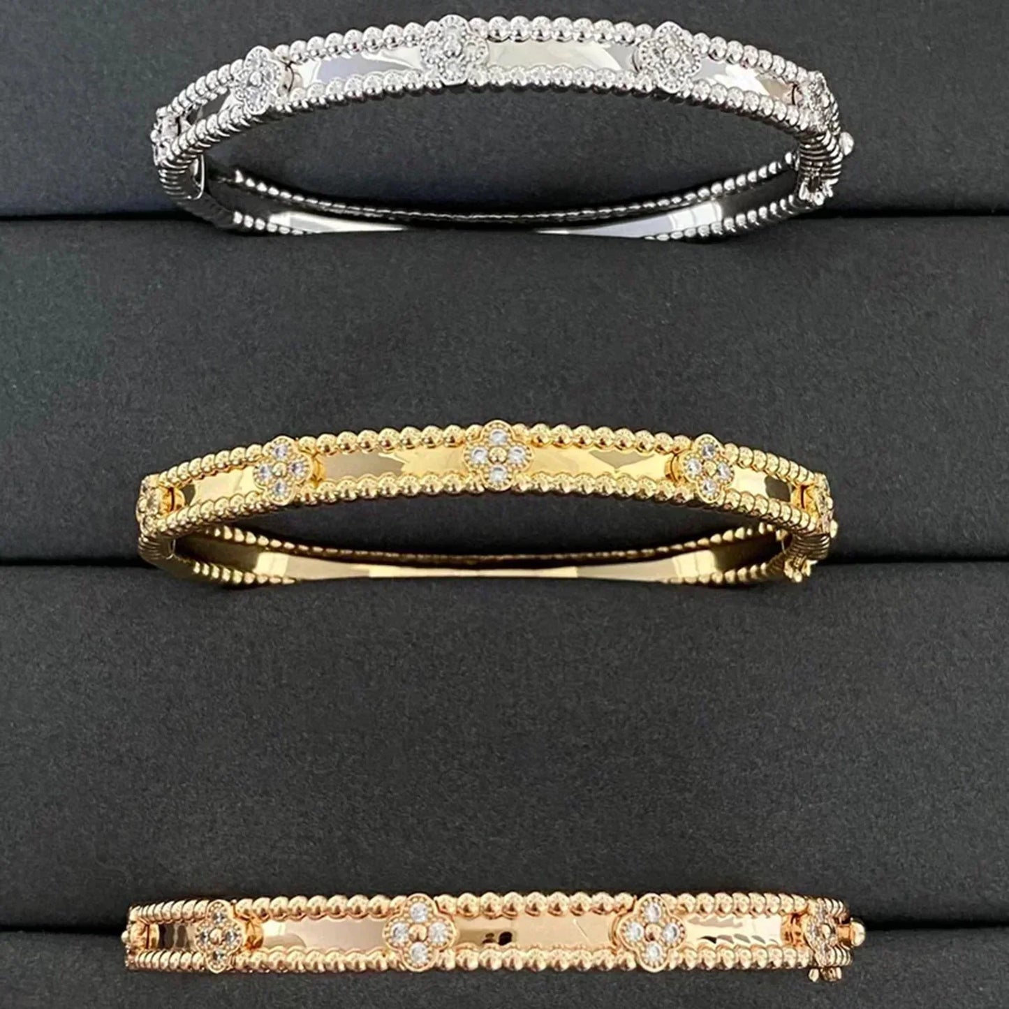 [Lumina]CLOVER BRACELET 4MM DIAMONDS