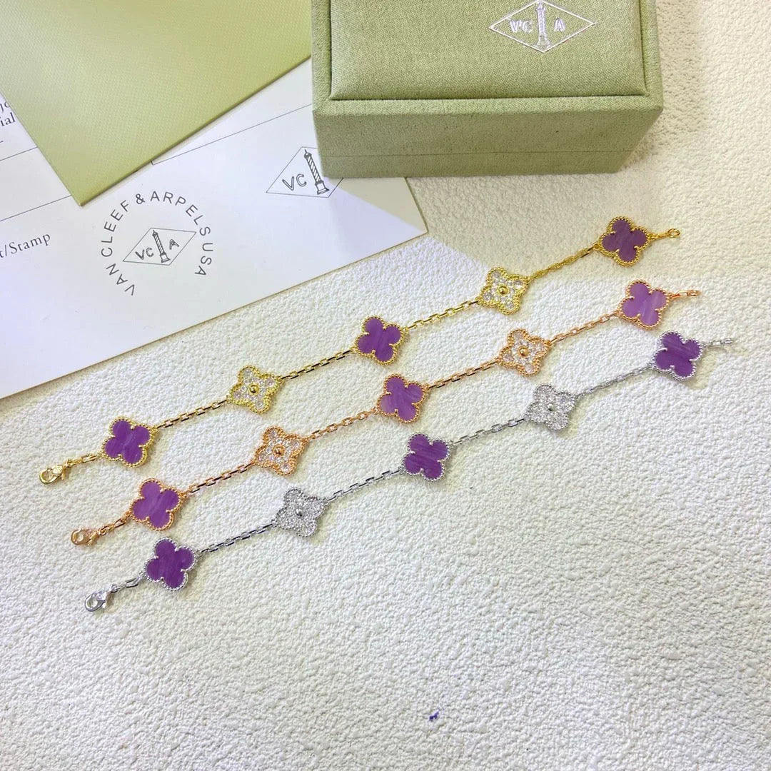 [Lumina] CLOVER 5 MOTIF VIOLET BRACELET COLLECTION