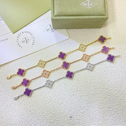 [Lumina] CLOVER 5 MOTIF VIOLET BRACELET COLLECTION