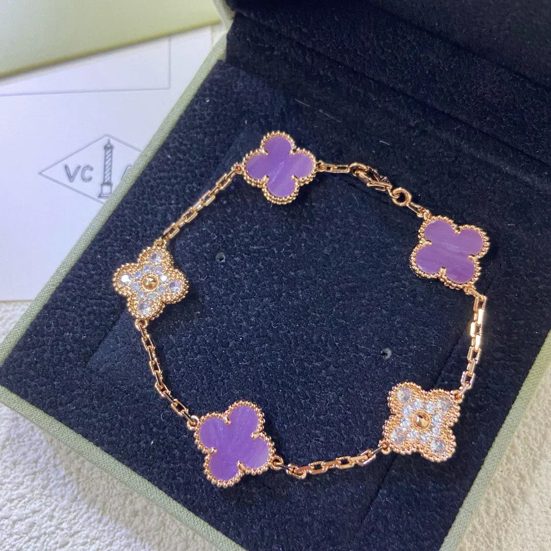 [Lumina] CLOVER 5 MOTIF VIOLET BRACELET COLLECTION