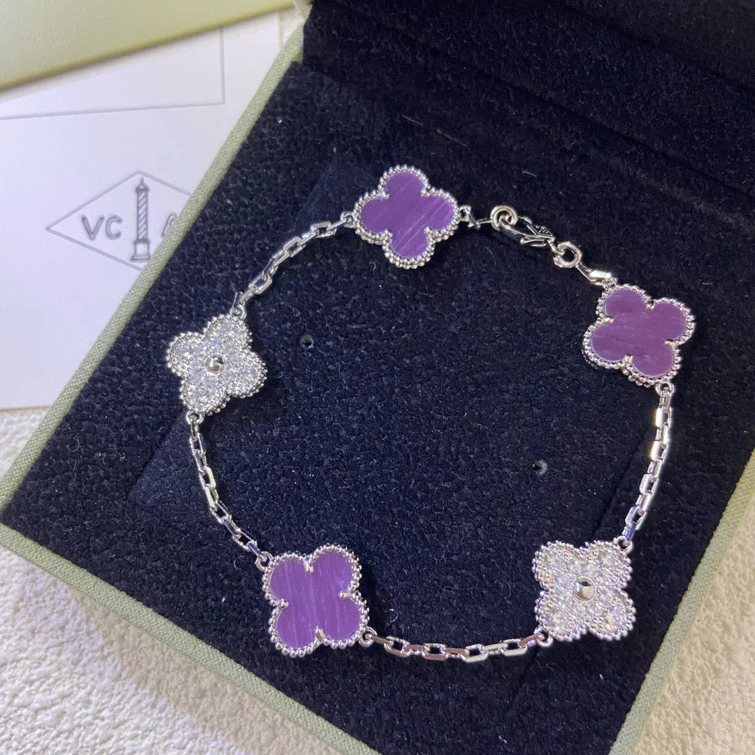 [Lumina] CLOVER 5 MOTIF VIOLET BRACELET COLLECTION