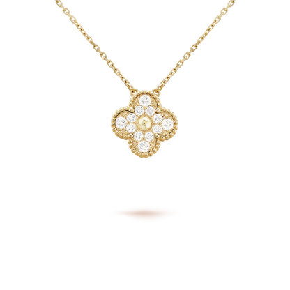 [Lumina]CLOVER 15MM DIAMOND SINGLE FLOWER NECKLACE