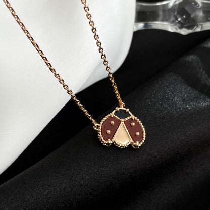 [Lumina]LUCKY  CARNELIANS LADYBUG NECKLACE