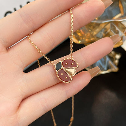 [Lumina]LUCKY  CARNELIANS LADYBUG NECKLACE