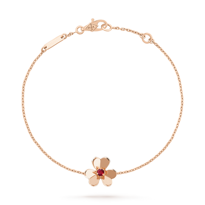 [Lumina]FRIVOLE GOLD FLOWER PINK MALACHITE BRACELET