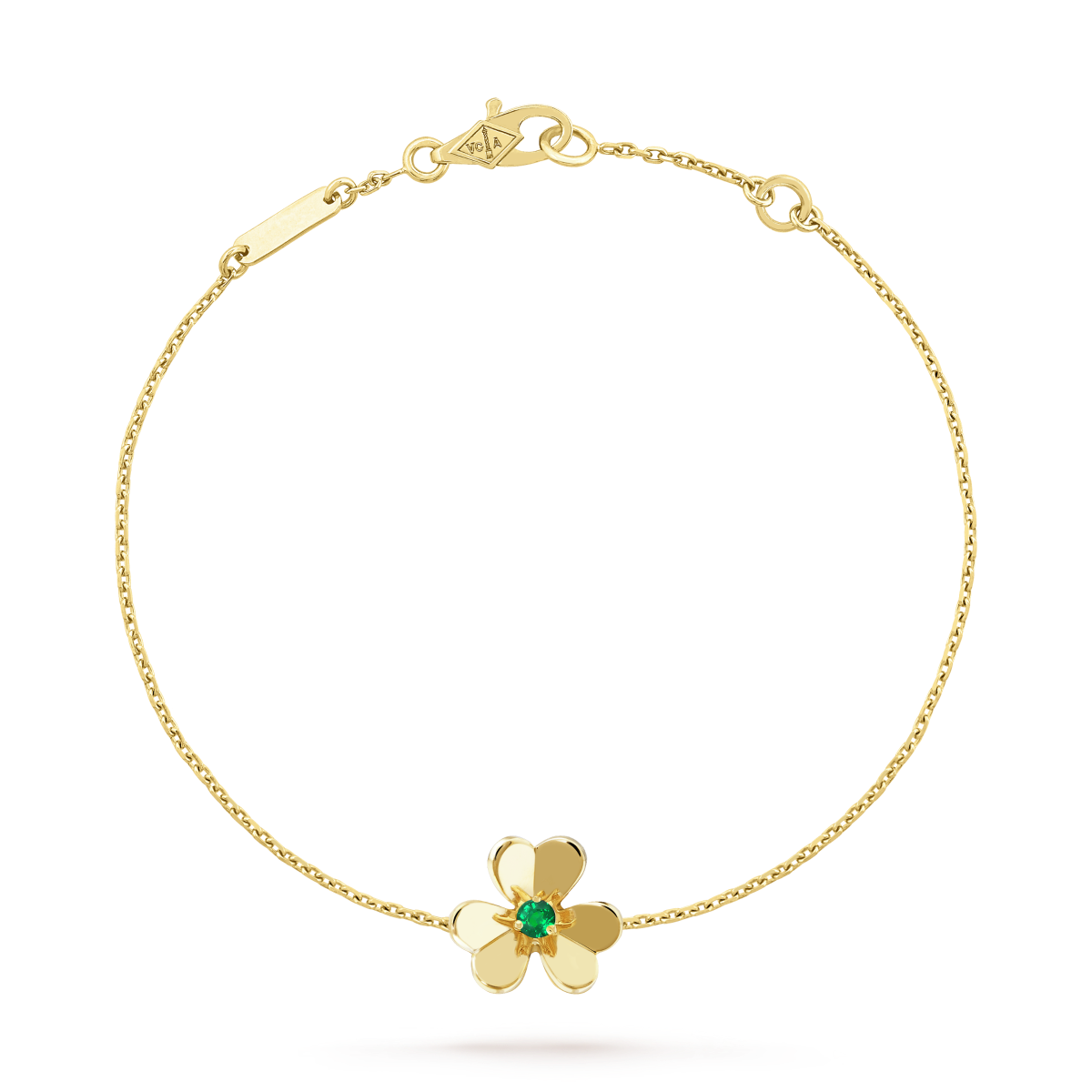 [Lumina]FRIVOLE GOLD FLOWER PINK MALACHITE BRACELET