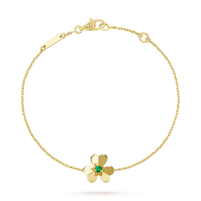 [Lumina]FRIVOLE GOLD FLOWER PINK MALACHITE BRACELET