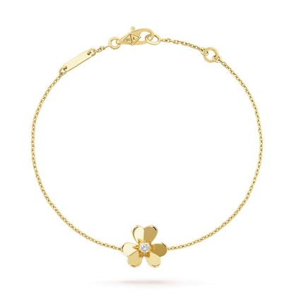 [Lumina]FRIVOLE GOLD FLOWER PINK MALACHITE BRACELET