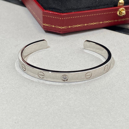 [Lumina]LOVE BRACELET 6.1MM 1 DIAMOND OPEN CUFF