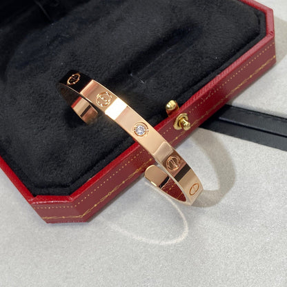 [Lumina]LOVE BRACELET 6.1MM 1 DIAMOND OPEN CUFF