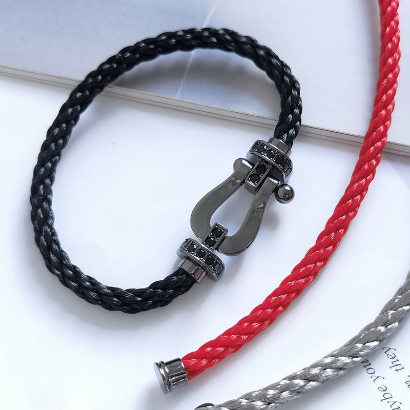 [Lumina]FORCE LARGE SERIES HORSESHOE BLACK SAMURAI BRACELET