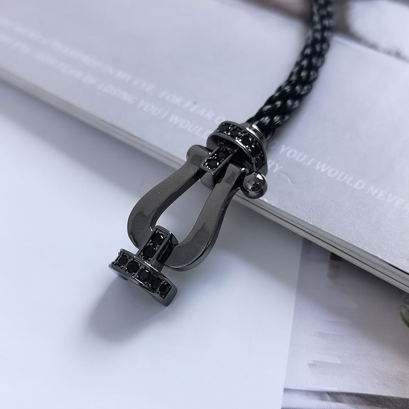 [Lumina]FORCE LARGE SERIES HORSESHOE BLACK SAMURAI BRACELET