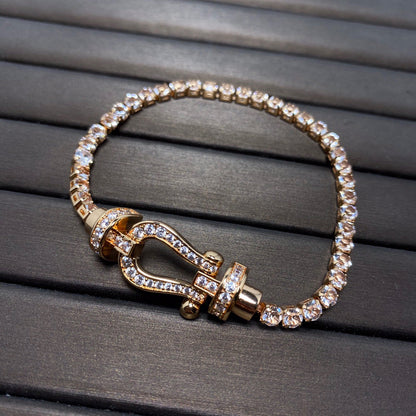 [Lumina]FORCE  LARGE HORSESHOE FULL DIAMOND TENNIS BRACELET