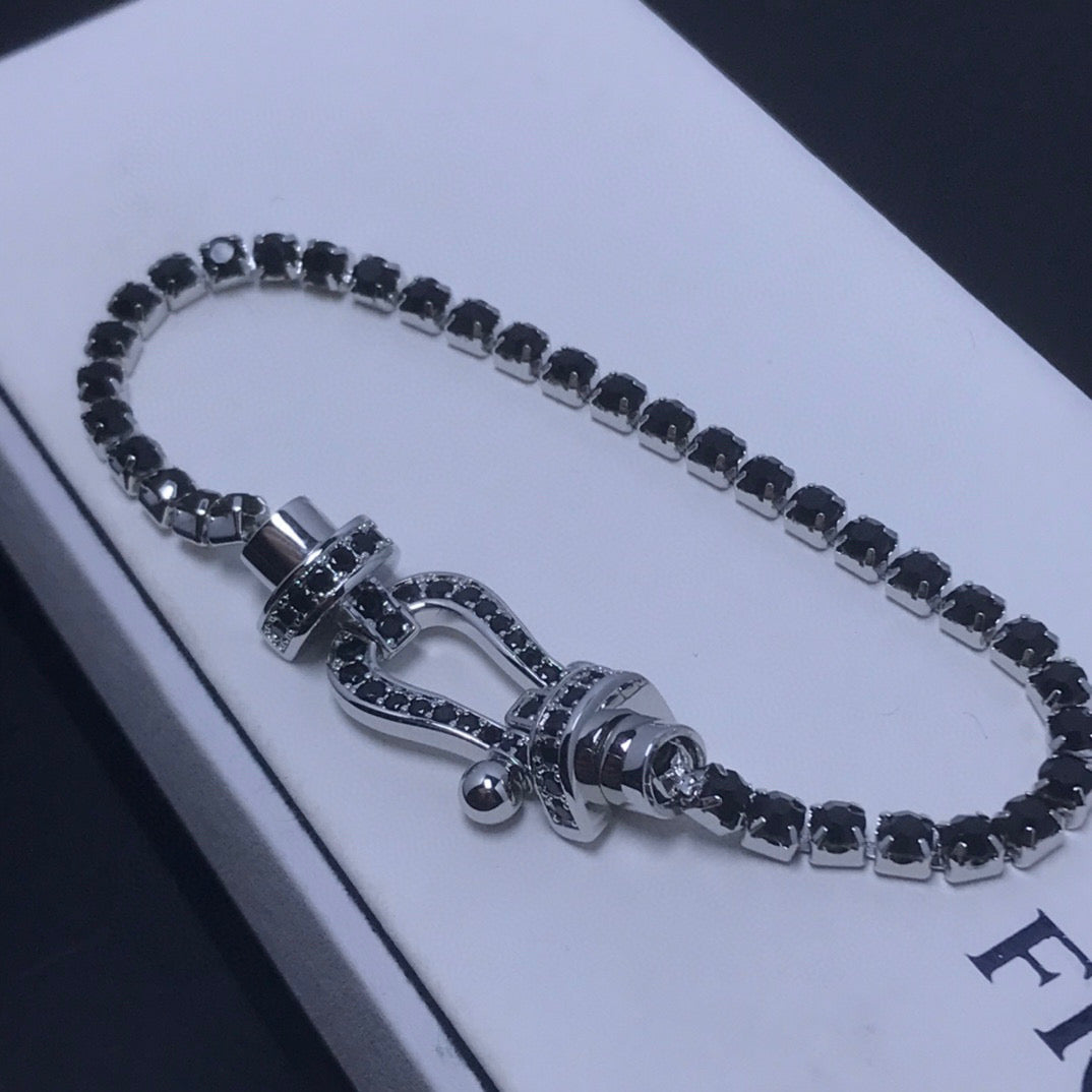 [Lumina]FORCE  LARGE HORSESHOE FULL DIAMOND TENNIS BRACELET